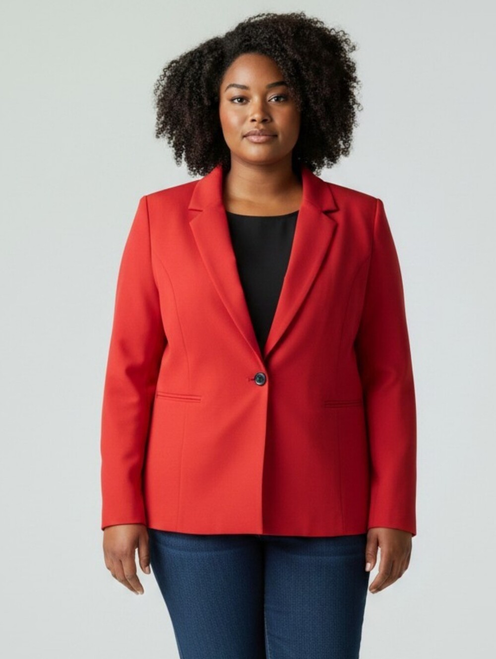 NWT Kasper Women's Red Single-Button Blazer Size 24W